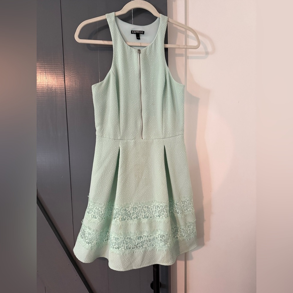 Express Mint Green Mini Dress